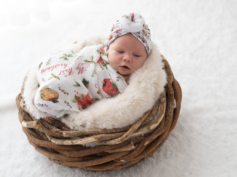 Kute Cuddles - Christmas Joy - Luxe Bamboo Swaddle - Eco Child