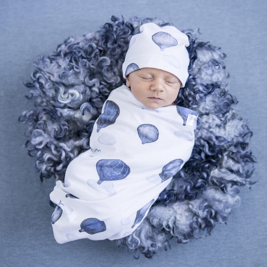Snuggle Hunny Kids- Cloud Chaser Snuggle Swaddle & Beanie Set - Eco Child