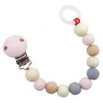 Hess Spielzeug - Pacifier Chain - Natural Pink - Eco Child