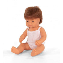 Miniland - Anatomically Correct Baby Doll - Red Head Caucasian Boy 38cm - Eco Child