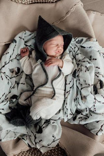 Pop Ya Tot - Bluebird - 100% Organic Cotton Swaddle - Eco Child