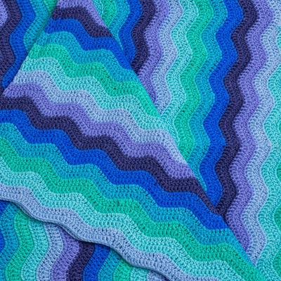 OB Designs - Crochet Baby Blanket - Handmade Blue - Eco Child