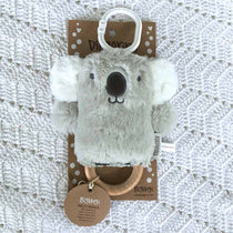 OB Designs - Dingaring Teething Rattle - Kelly Koala Grey - Eco Child