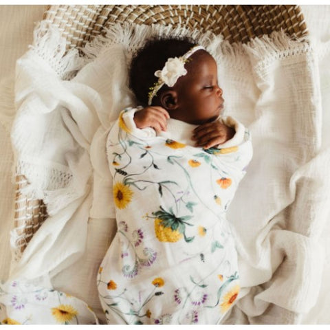 Pop Ya Tot - Indienne Chintz - 100% Organic Cotton Swaddle - Eco Child