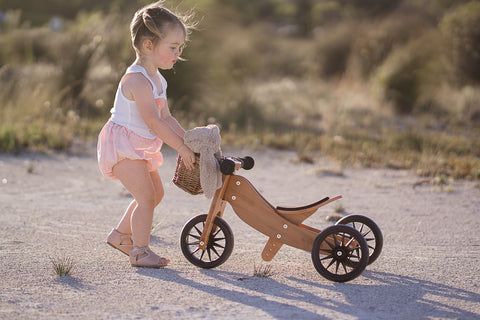 Kinderfeets - Tiny Tot 2 in 1 Tricycle/Balance Bike - Bamboo - Eco Child