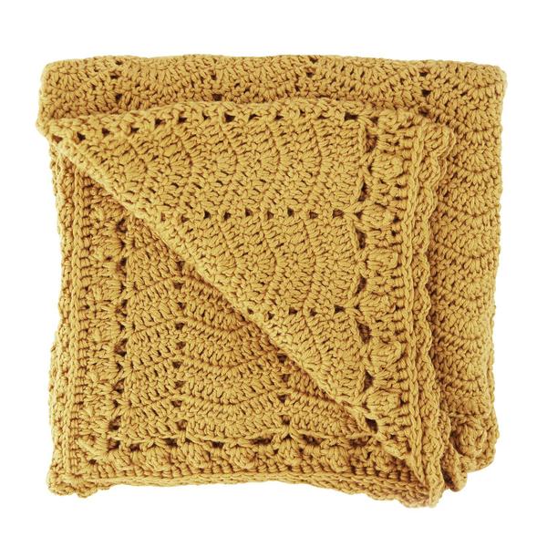 OB Designs - Crochet Baby Blanket - Handmade Turmeric - Eco Child