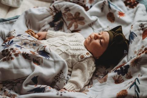 Pop Ya Tot - A Little Posy 100% Organic Cotton - Reversible Cot Quilt - Eco Child