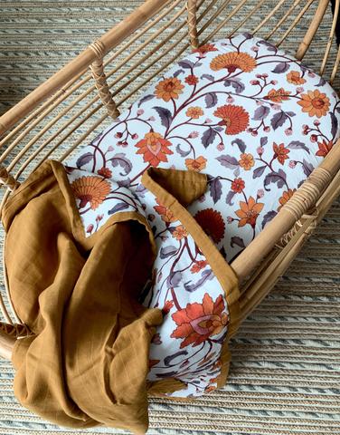 Pop Ya Tot - Buti Block 100% Organic Cotton - Reversible Cot Quilt - Eco Child