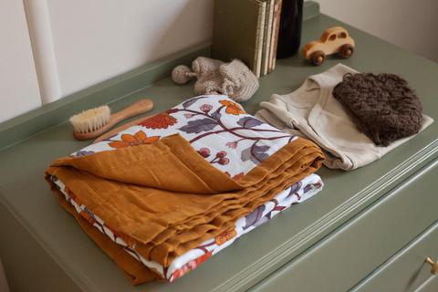 Pop Ya Tot - Buti Block 100% Organic Cotton - Reversible Cot Quilt - Eco Child