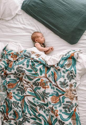 Pop Ya Tot - Wattle and Gum - 100% Organic Cotton Swaddle - Eco Child