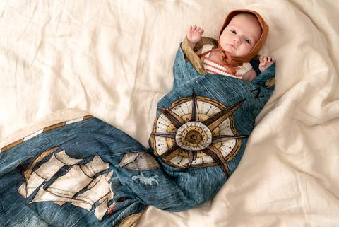 Pop Ya Tot - The Treasure Map - 100% Organic Cotton Swaddle - Eco Child