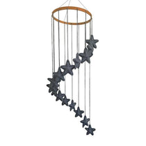 OB Designs - Hand Crochet Baby Mobile in Stars - Grey Star Mobile - Eco Child