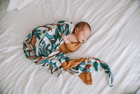 Pop Ya Tot - Wattle and Gum - 100% Organic Cotton Swaddle - Eco Child