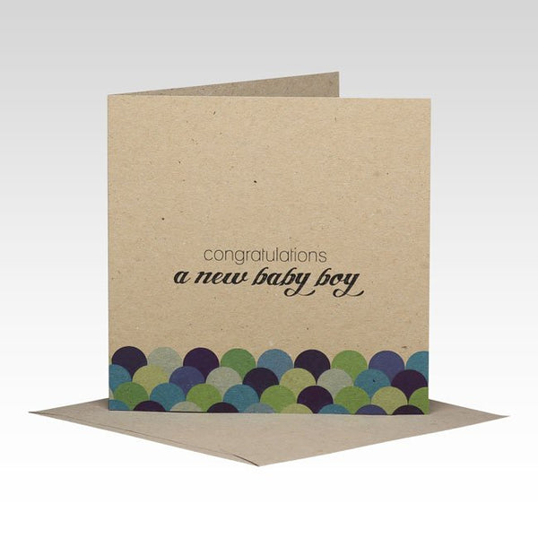 Rhi Creative  - New Baby Boy Card - Eco Child