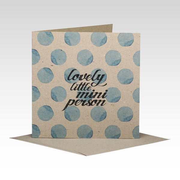 Rhi Creative  - Lovely Little Mini Person Blue Card - Eco Child