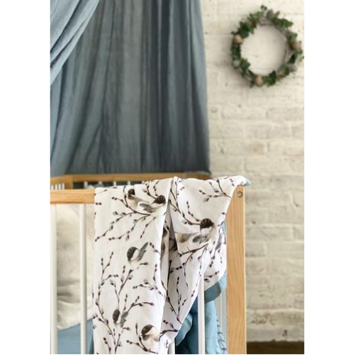 Pop Ya Tot - BuleBird 100% Organic Cotton - Reversible Cot Quilt - Eco Child