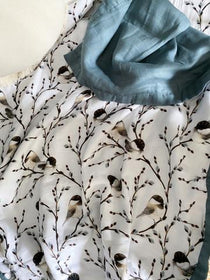 Pop Ya Tot - BuleBird 100% Organic Cotton - Reversible Cot Quilt - Eco Child