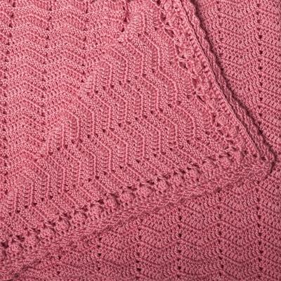 OB Designs - Crochet Baby Blanket - Handmade Blush Pink - Eco Child
