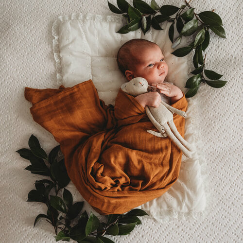 Snuggle Hunny Kids -Bronze Organic Muslin Wrap - Eco Child