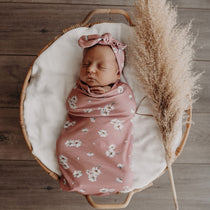 Snuggle Hunny Kids - Daisy Snuggle Swaddle & TopKnot Set - Eco Child