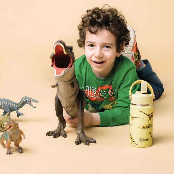 CHEEKI - Insulated Kids Bottle Dinosaur 400ml