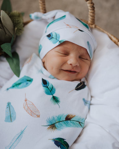 Snuggle Hunny Kids - Dreamweaver Snuggle Swaddle & Beanie Set - Eco Child