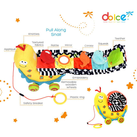 Dolce Toys - Pull Along Snail - Eco Child
