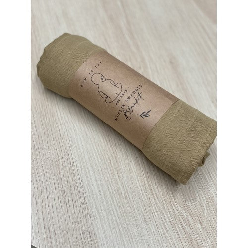 Pop Ya Tot - Flax - 100% Organic Cotton Swaddle - Eco Child