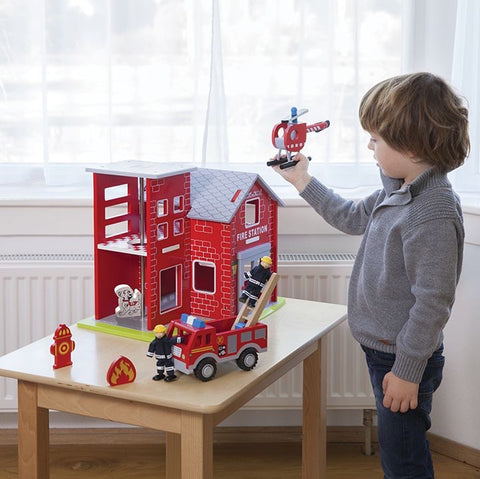 New Classic Toys - Large Fire Station - Eco Child