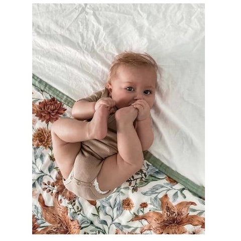 Pop Ya Tot - Le Piccadilly 100% Organic Cotton - Reversible Cot Quilt - Eco Child