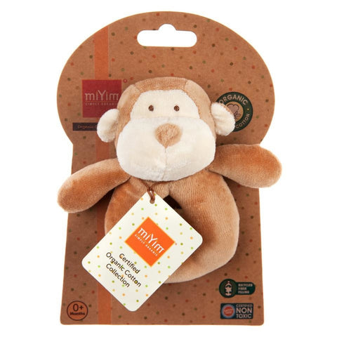 MiYim - 100% Organic Cotton Ring Rattles - Monkey