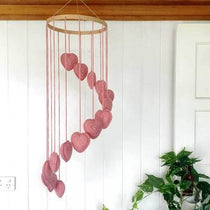 OB Designs - Hand Crochet Baby Mobile in Hearts -Pink Heart Mobile - Eco Child