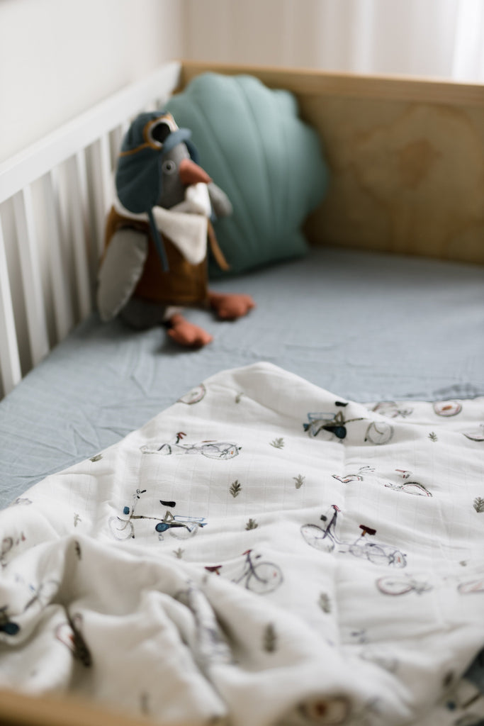 Pop Ya Tot - Ride On 100% Organic Cotton - Reversible Cot Quilt