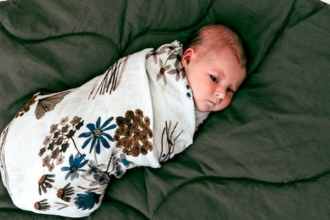 Pop Ya Tot - A Little Posy - 100% Organic Cotton Swaddle - Eco Child