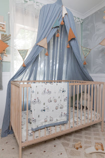 Pop Ya Tot - Ride On 100% Organic Cotton - Reversible Cot Quilt