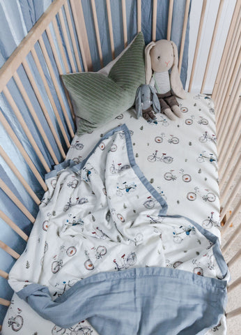 Pop Ya Tot - Ride On 100% Organic Cotton - Reversible Cot Quilt