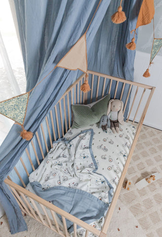 Pop Ya Tot - Ride On 100% Organic Cotton - Reversible Cot Quilt