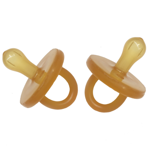 Natural Rubber Soother -  Round Dummy Twin Pack - Eco Child