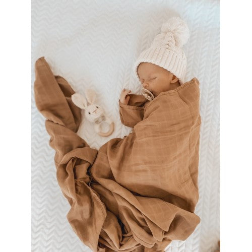 Pop Ya Tot - Tan - 100% Organic Cotton Swaddle - Eco Child