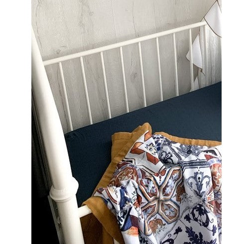 Pop Ya Tot - Tori's Tile 100% Organic Cotton - Reversible Cot Quilt - Eco Child