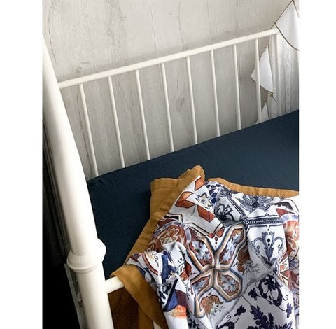 Pop Ya Tot - Tori's Tile 100% Organic Cotton - Reversible Cot Quilt - Eco Child