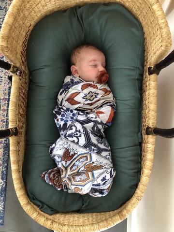 Pop Ya Tot - Tori's Tile - 100% Organic Cotton Swaddle - Eco Child