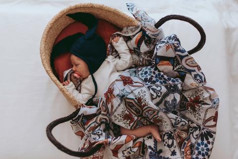 Pop Ya Tot - Tori's Tile - 100% Organic Cotton Swaddle - Eco Child