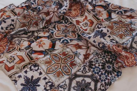 Pop Ya Tot - Tori's Tile - 100% Organic Cotton Swaddle - Eco Child