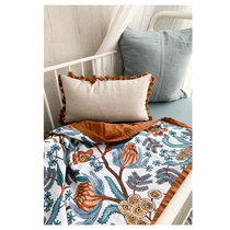 Pop Ya Tot - Wattle & Gum 100% Organic Cotton - Reversible Cot Quilt - Eco Child