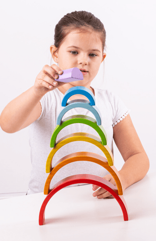 Bigjigs Toys - Small Wooden Stacking Rainbow - Eco Child