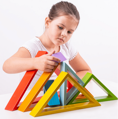 Bigjigs Toys - Wooden Stacking Triangles - Eco Child