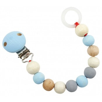 Hess Spielzeug - Pacifier Chain - Natural Blue - Eco Child