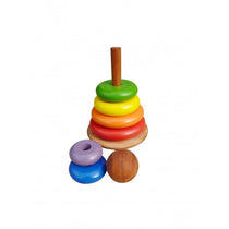 Qtoys -  Wooden Rainbow Stacking Rings - Eco Child