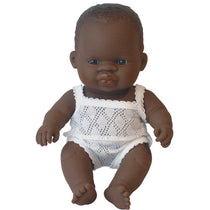 Miniland - Anatomically Correct Baby Doll - African Girl 21cm - Eco Child